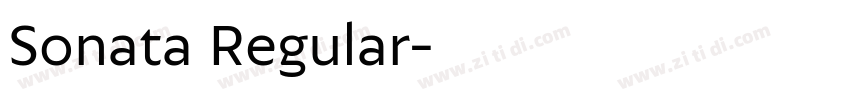 Sonata Regular字体转换